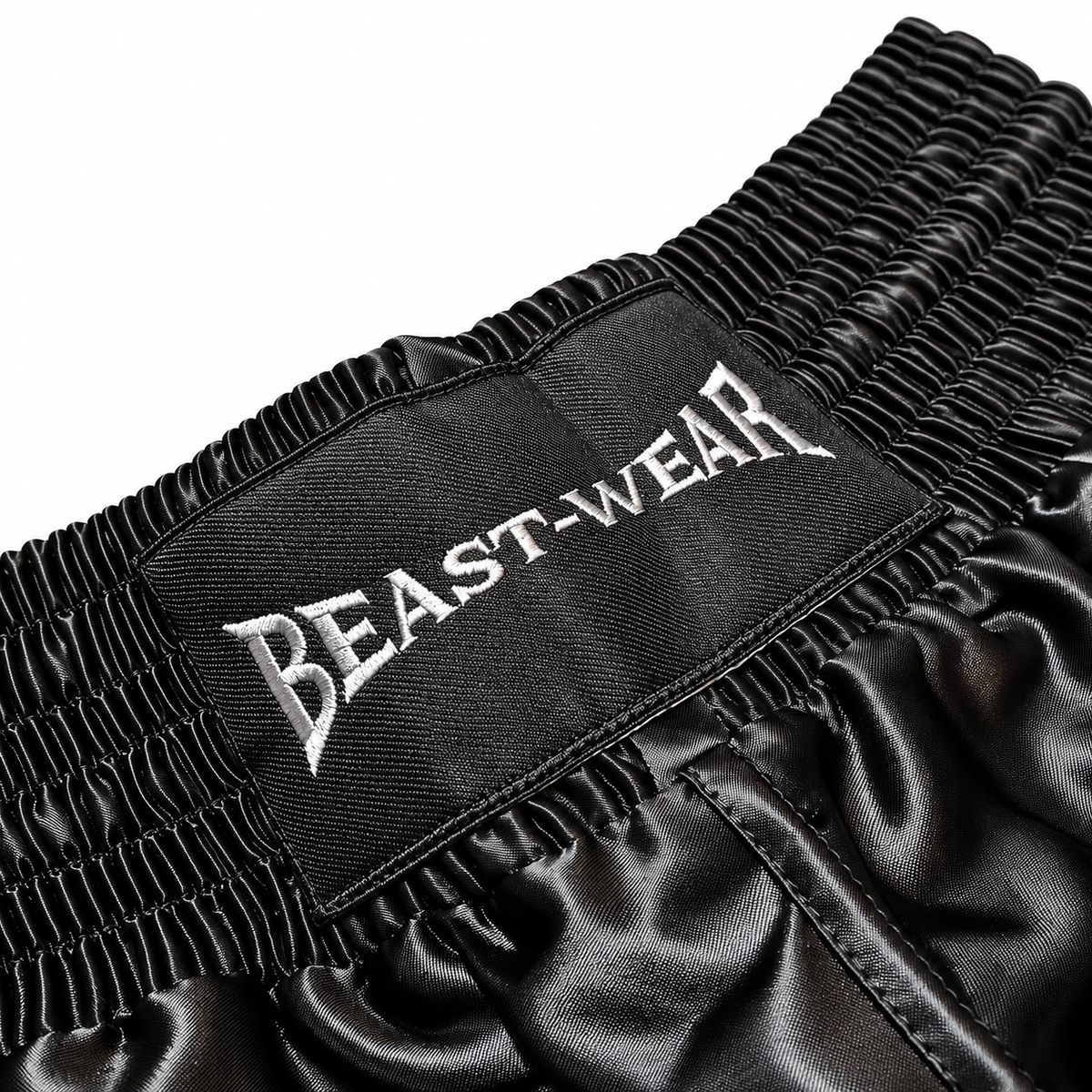 Boxhose Schwarz – Bund im Detail