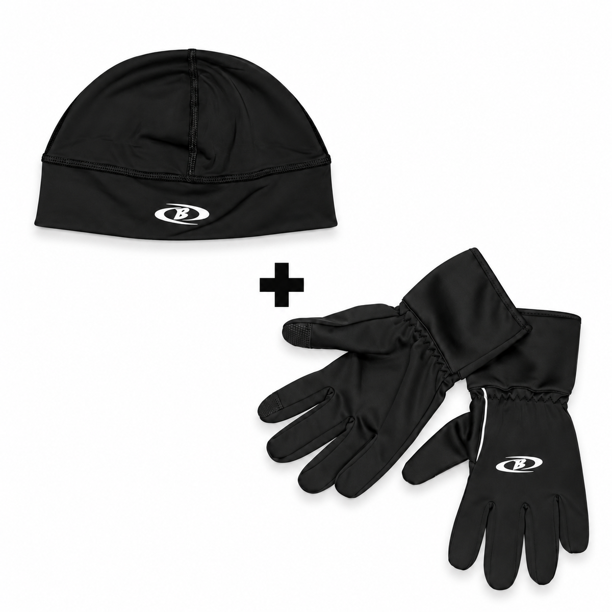 Winter-Set von BEAST-WEAR – schwarze Beanie-Mütze und Handschuhe